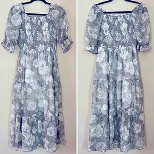 NWOT Sissyaki Green and White Floral Sundress SZ(M)